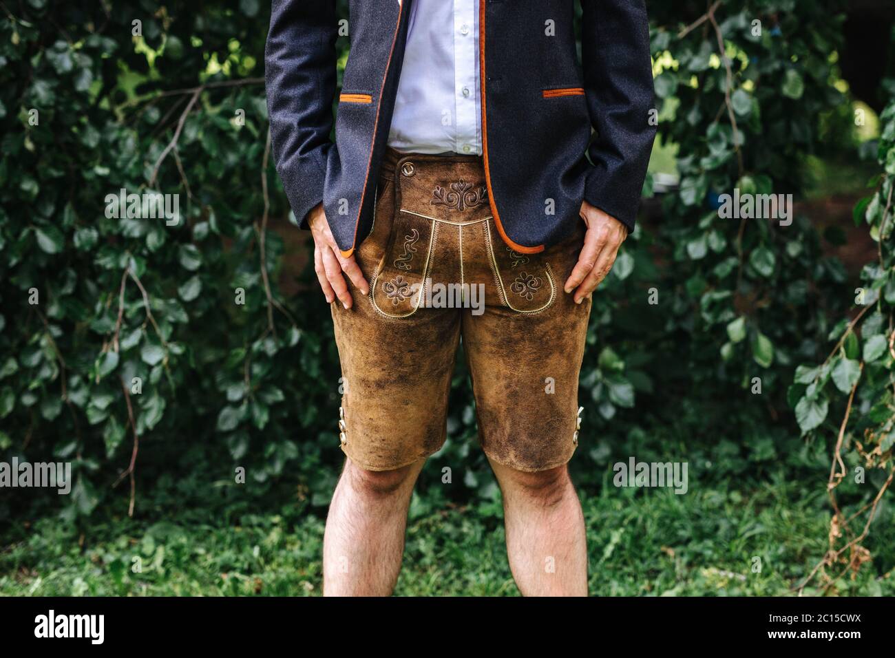 Pantalon En Cuir Lederhosen - Costume Bavarois Pour Homme - Pour Oktoberfest, Halloween, Fête à Thème - Taille M à XL