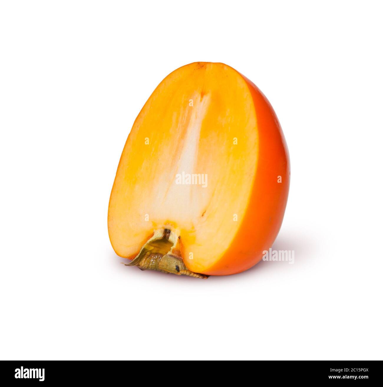 La moitié des kakis Banque D'Images