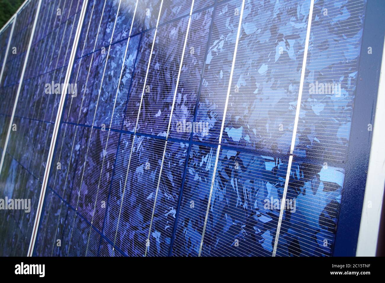 Vue rapprochée du panneau solaire. Banque D'Images