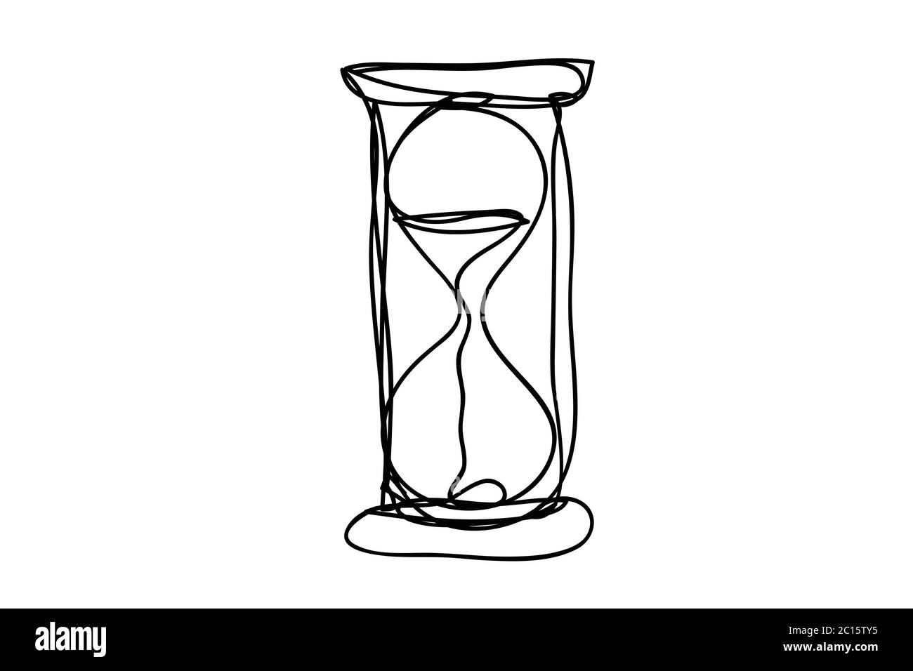 hourglass , style de dessin au trait, conception vectorielle Illustration de Vecteur