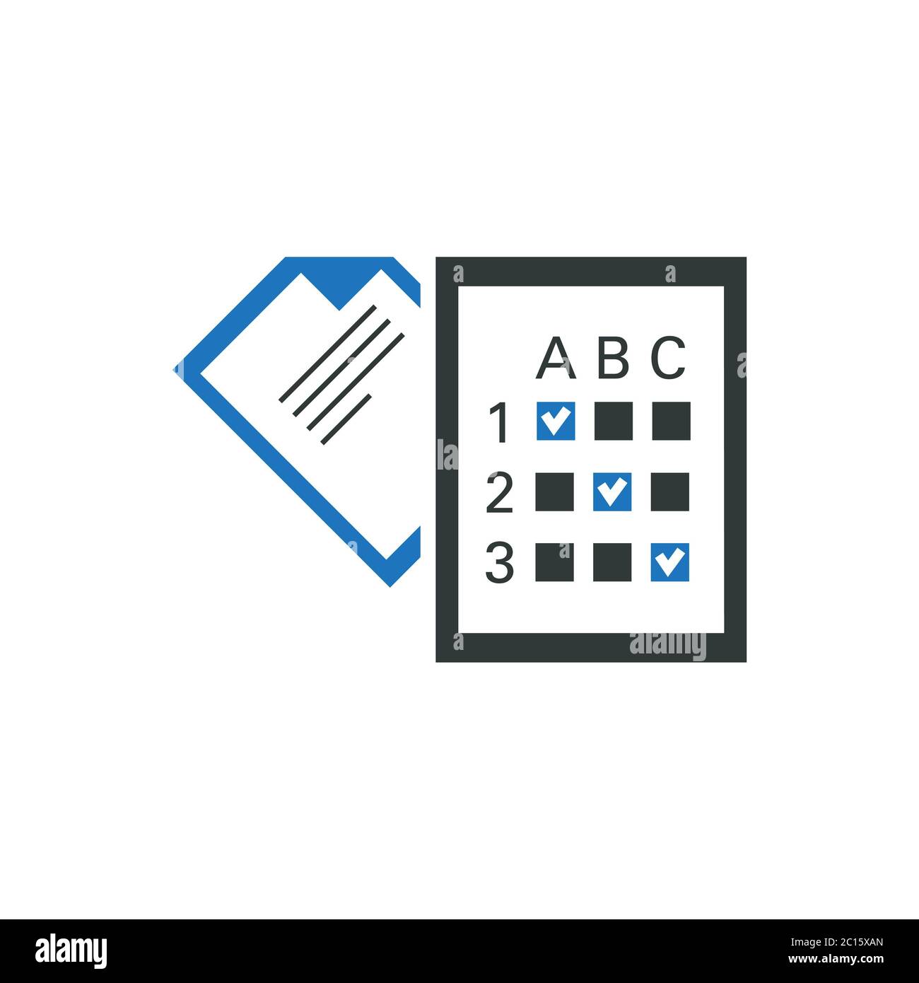 Icône de test à choix multiple Banque D'Images