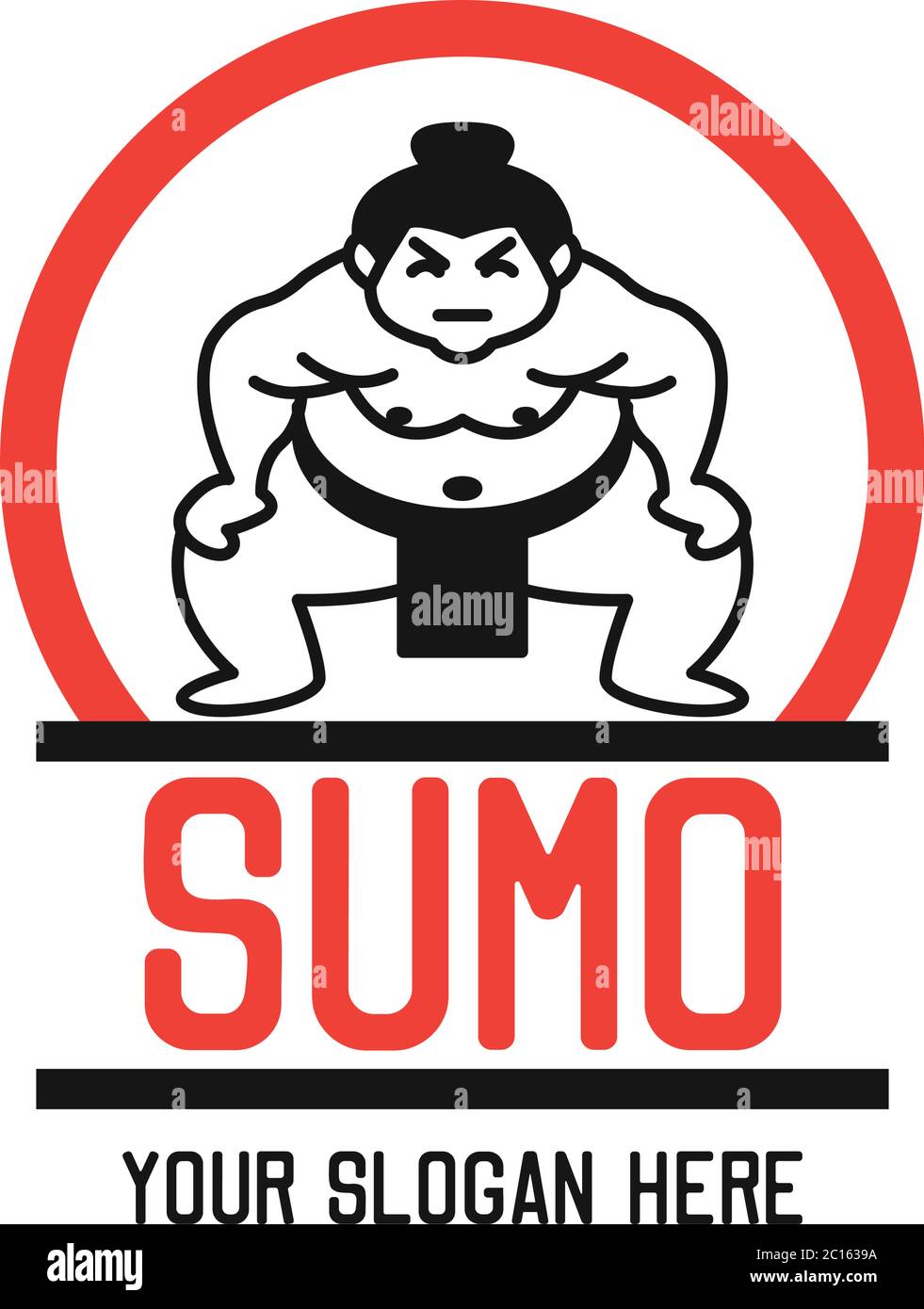 icône sumo avec espace de texte pour votre slogan / ligne de balise ...