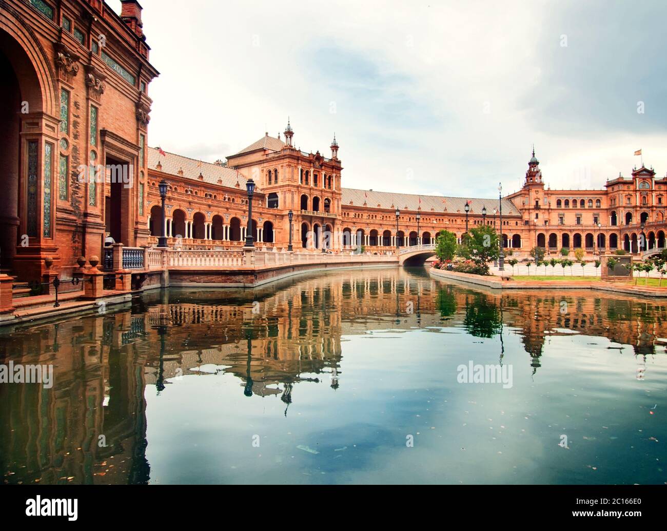Place d'Espagne à Séville, Espagne Banque D'Images