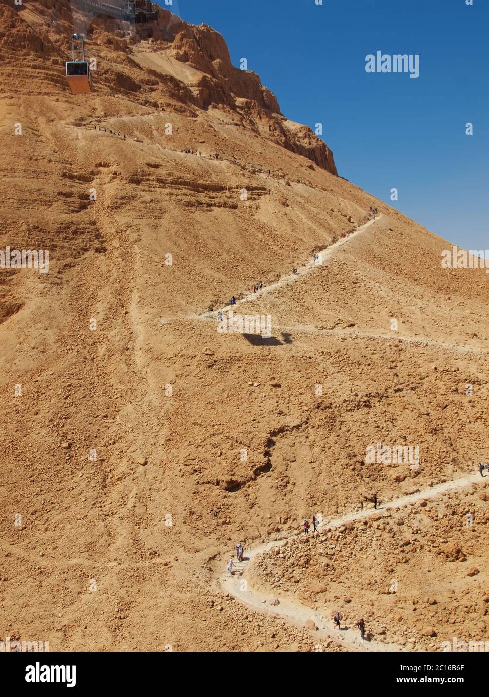 Road à Massada, forteresse Israël Banque D'Images