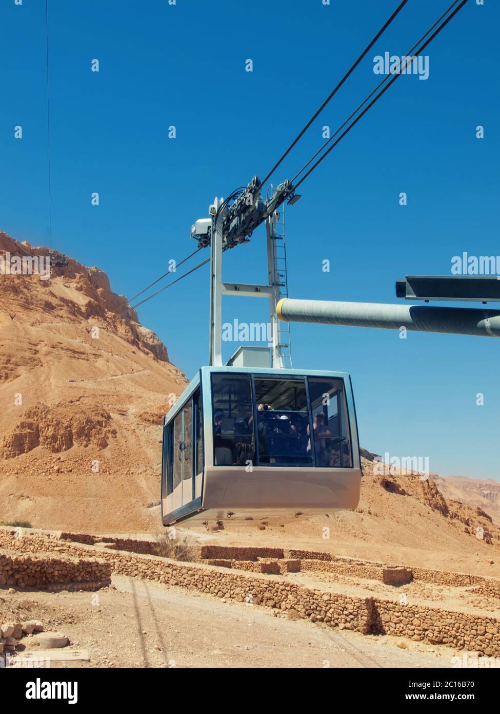 Funiculaire de la forteresse Masada, Israël Banque D'Images