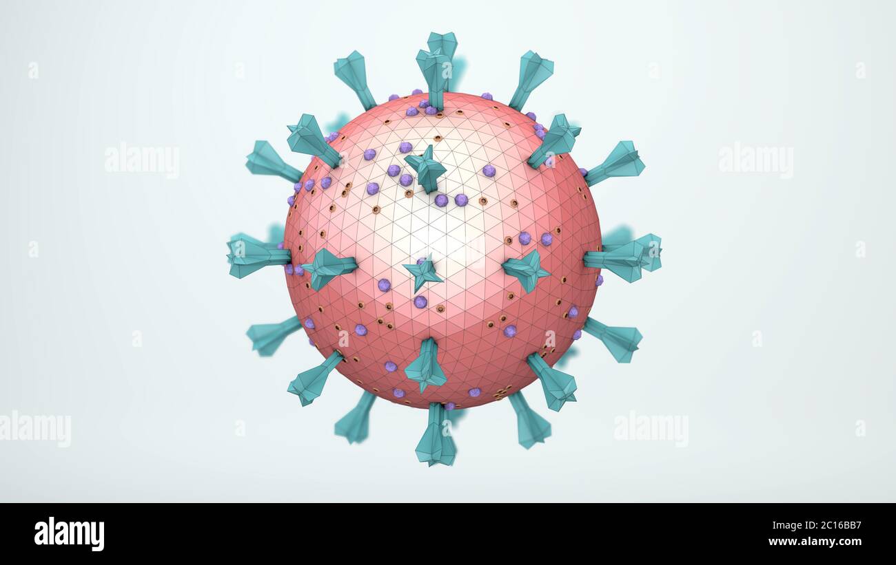 Présentation simple de nombreux virus corona, déclencheur du syndrome respiratoire aigu sévère Banque D'Images