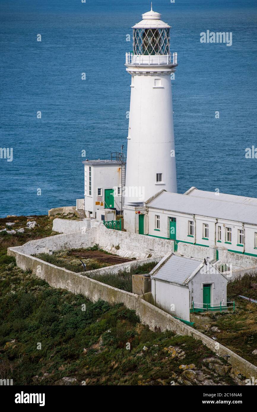 Phare de South Stack sur Anglesey, au nord du Pays de Galles, Royaume-Uni Banque D'Images