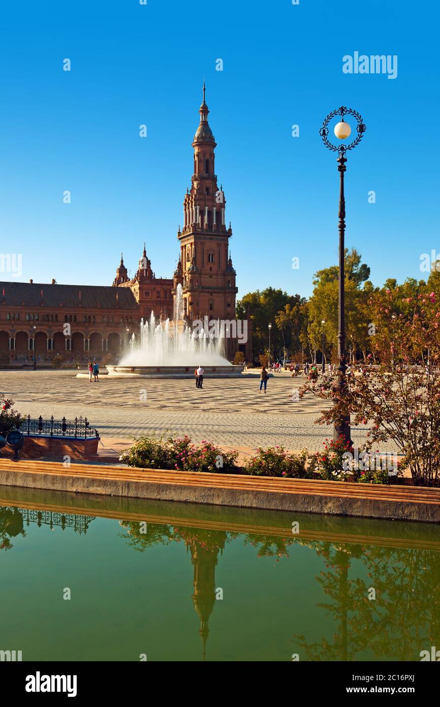 Palace à la place de l'espagnol à Séville Espagne Banque D'Images