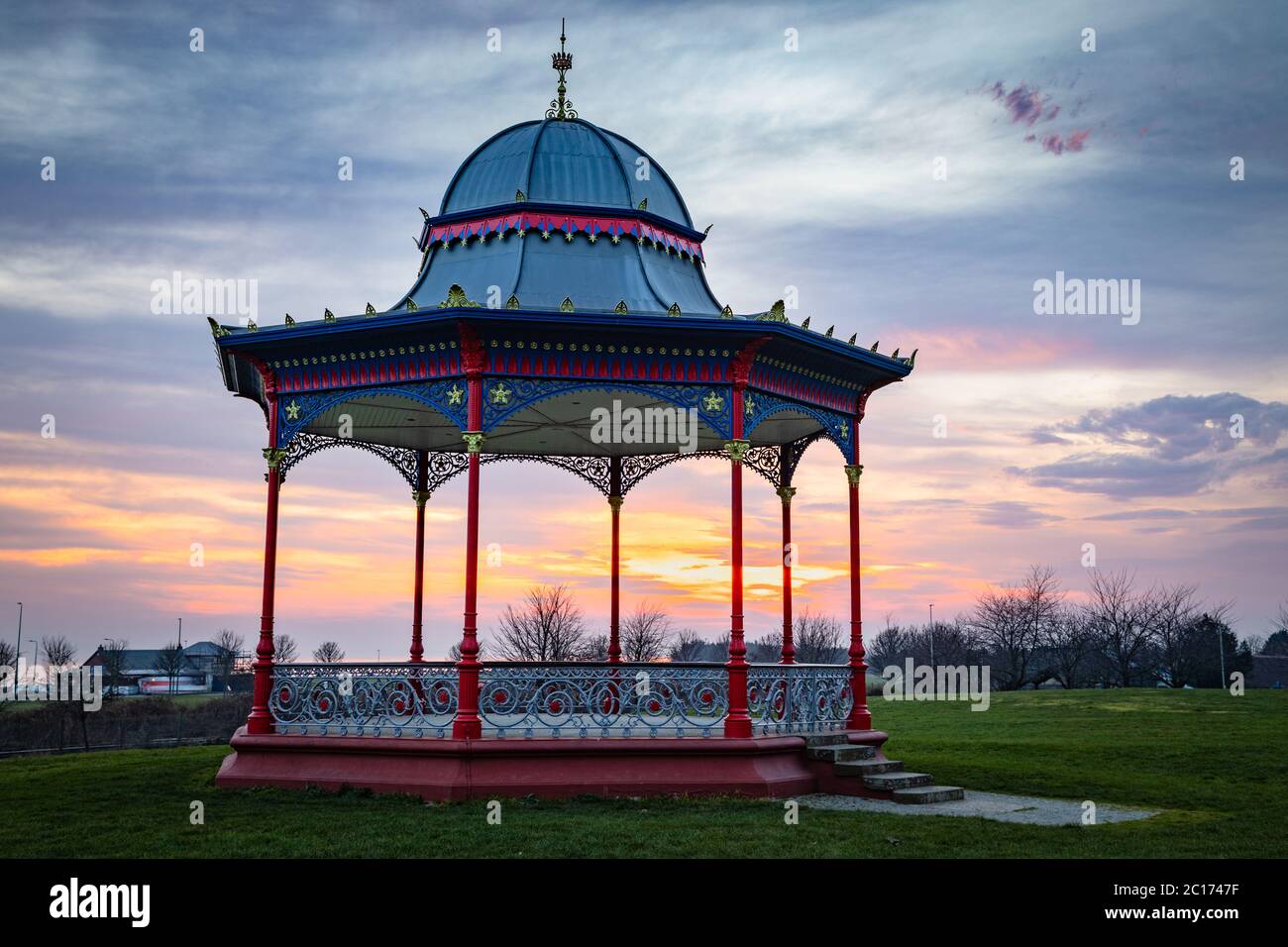 Kiosque à musique Magdalenen Green, Dundee, Écosse, Royaume-Uni. Banque D'Images