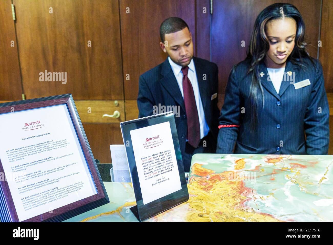 New Orleans Louisiana,Warehouse District,Marriott at the Convention Center,Hotel hôtels motels Inn motel,chaîne,hébergement,industrie hôtelière,gl Banque D'Images