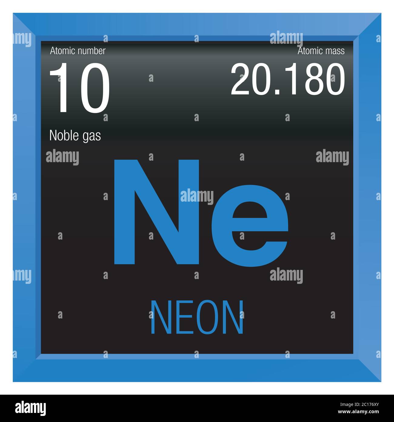 Tabla periodica de los elementos neon Banque de photographies et d ...