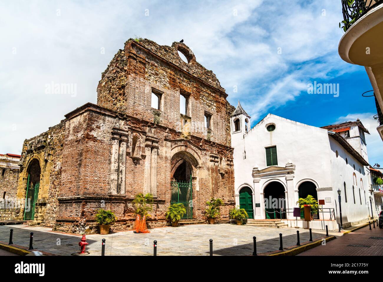 Couvent de Santo Domingo à Casco Viejo dans la ville de Panama Banque D'Images