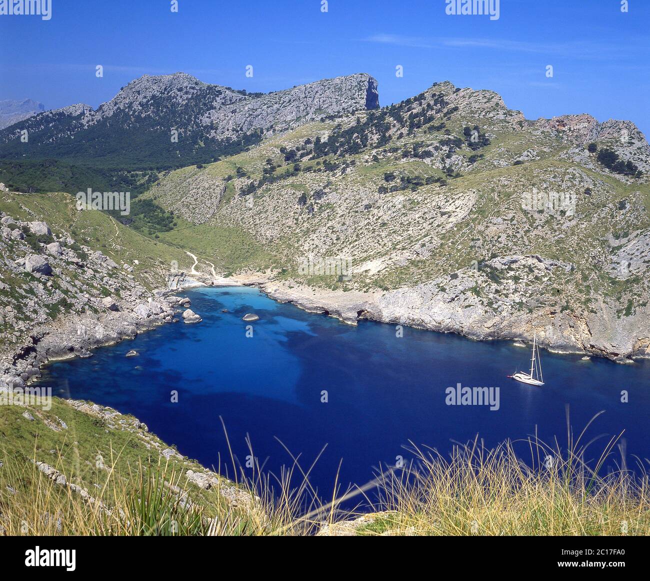 Petite crique sur la côte nord, Majorque (Majorque), Iles Baléares, Espagne Banque D'Images