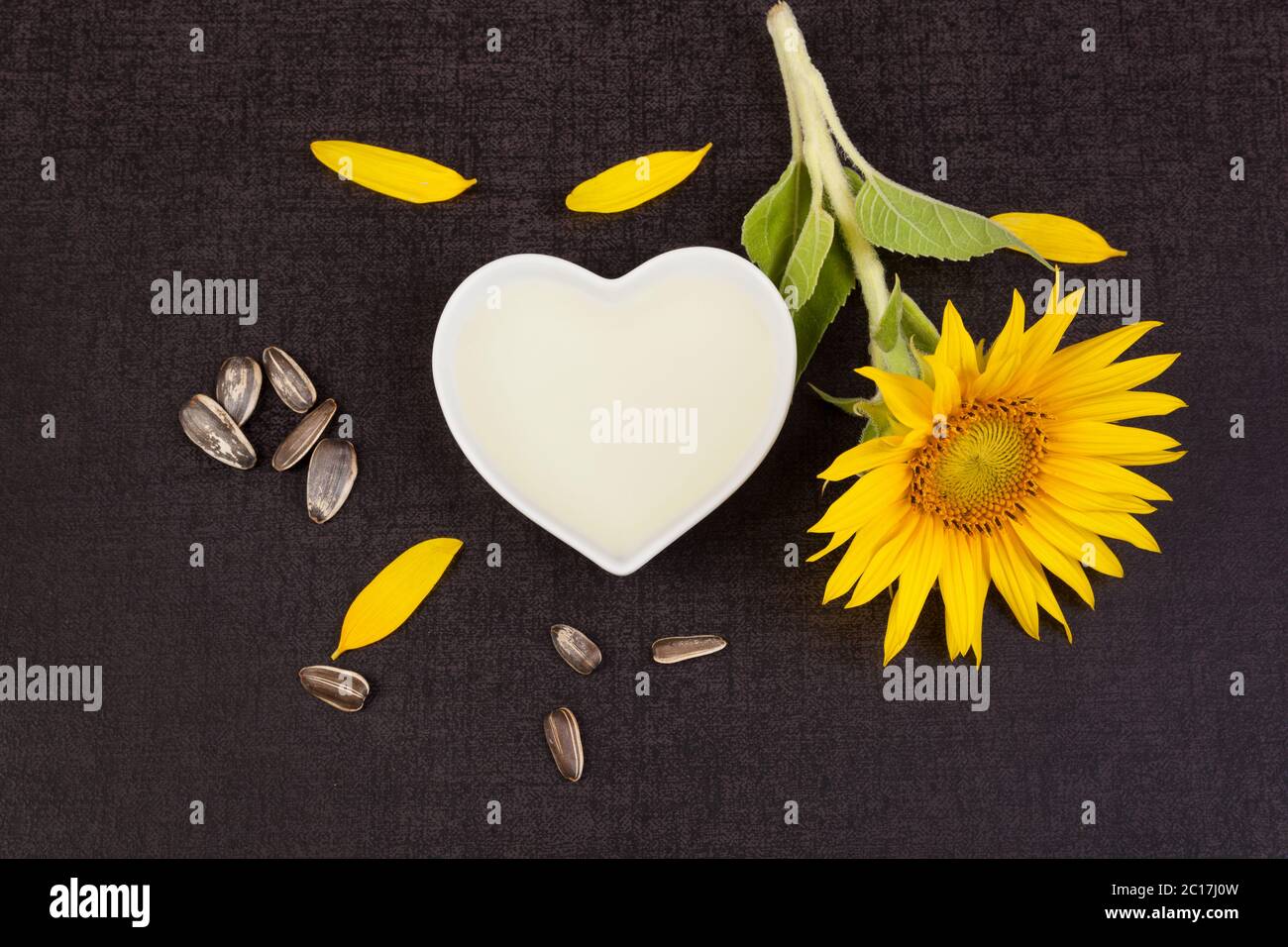 L'huile de tournesol à partir de ci-dessus. Banque D'Images