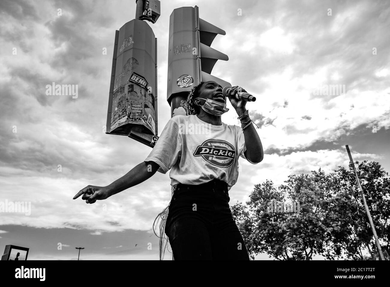 manifestation blm barcelone 2020 Banque D'Images