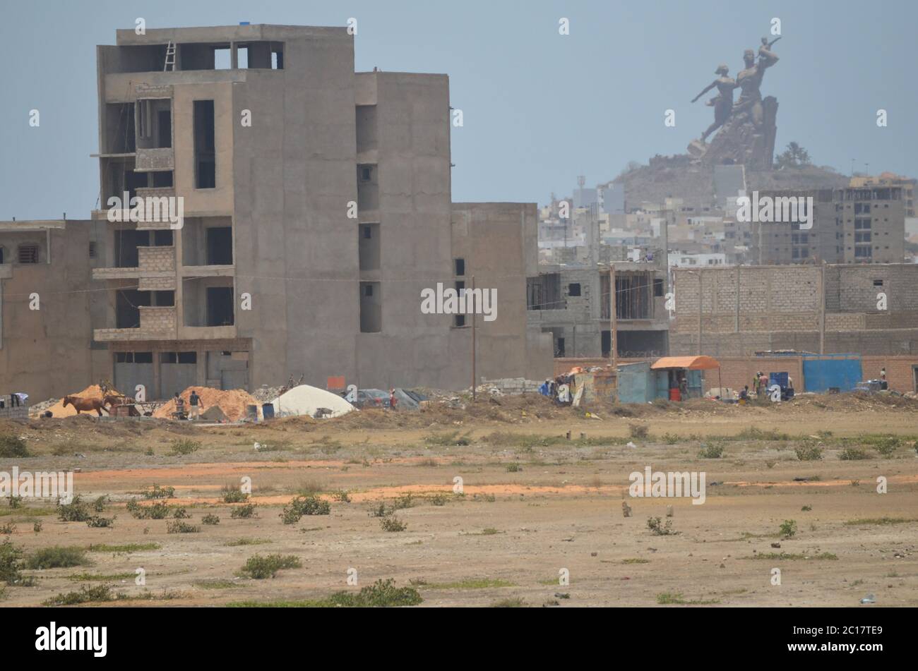 Boom de la construction pétrolière à Dakar, Sénégal Banque D'Images