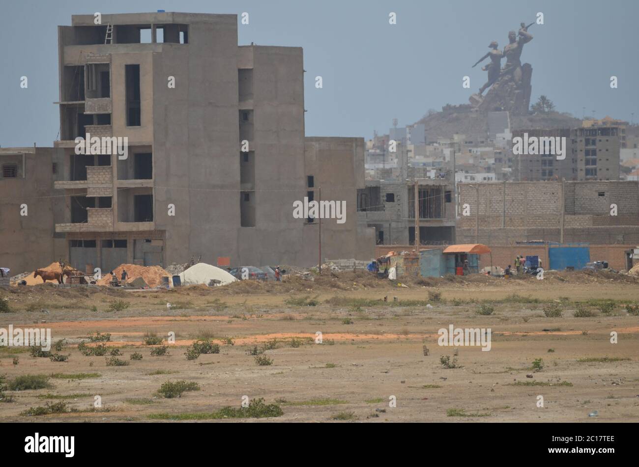 Boom de la construction pétrolière à Dakar, Sénégal Banque D'Images