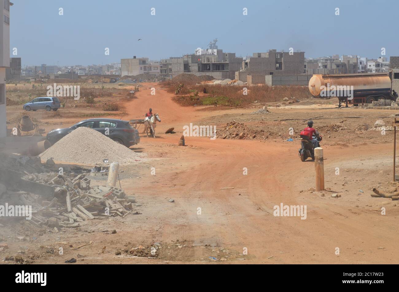 Boom de la construction pétrolière à Dakar, Sénégal Banque D'Images