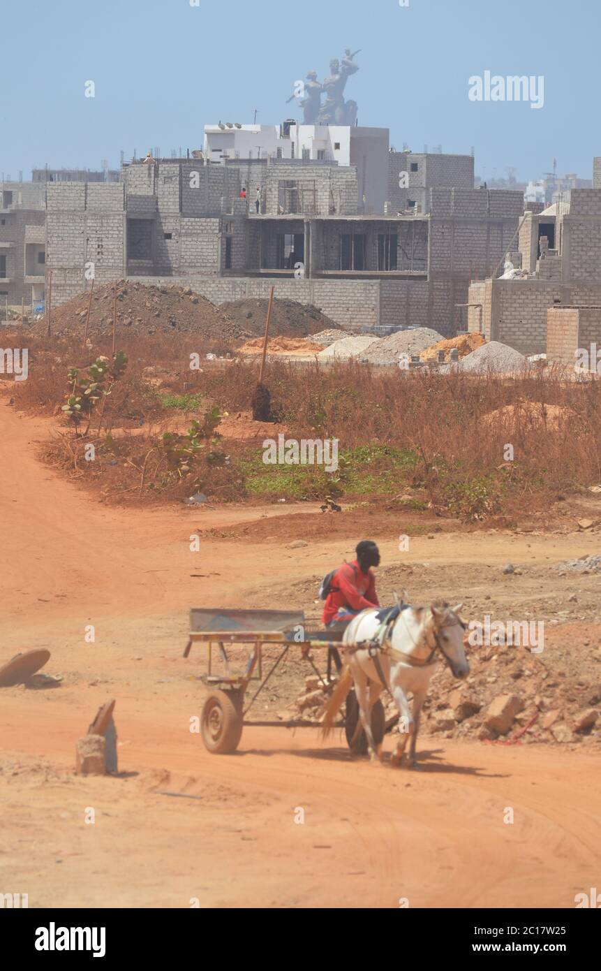 Boom de la construction pétrolière à Dakar, Sénégal Banque D'Images