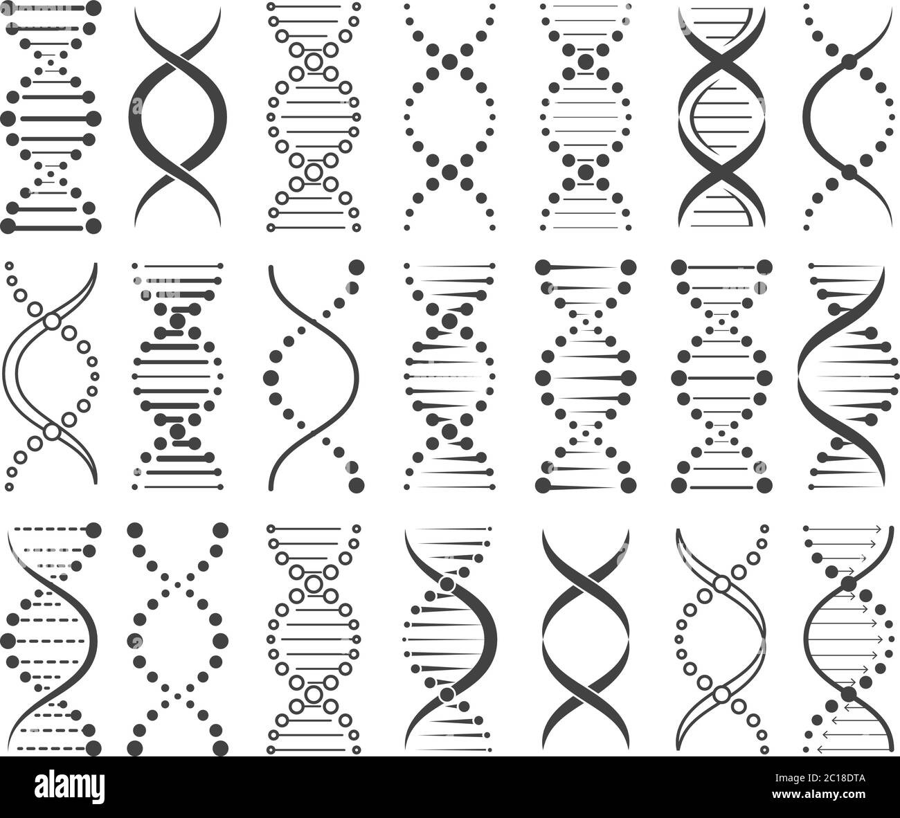 Structure de l'esquisse des chromosomes Illustration de Vecteur