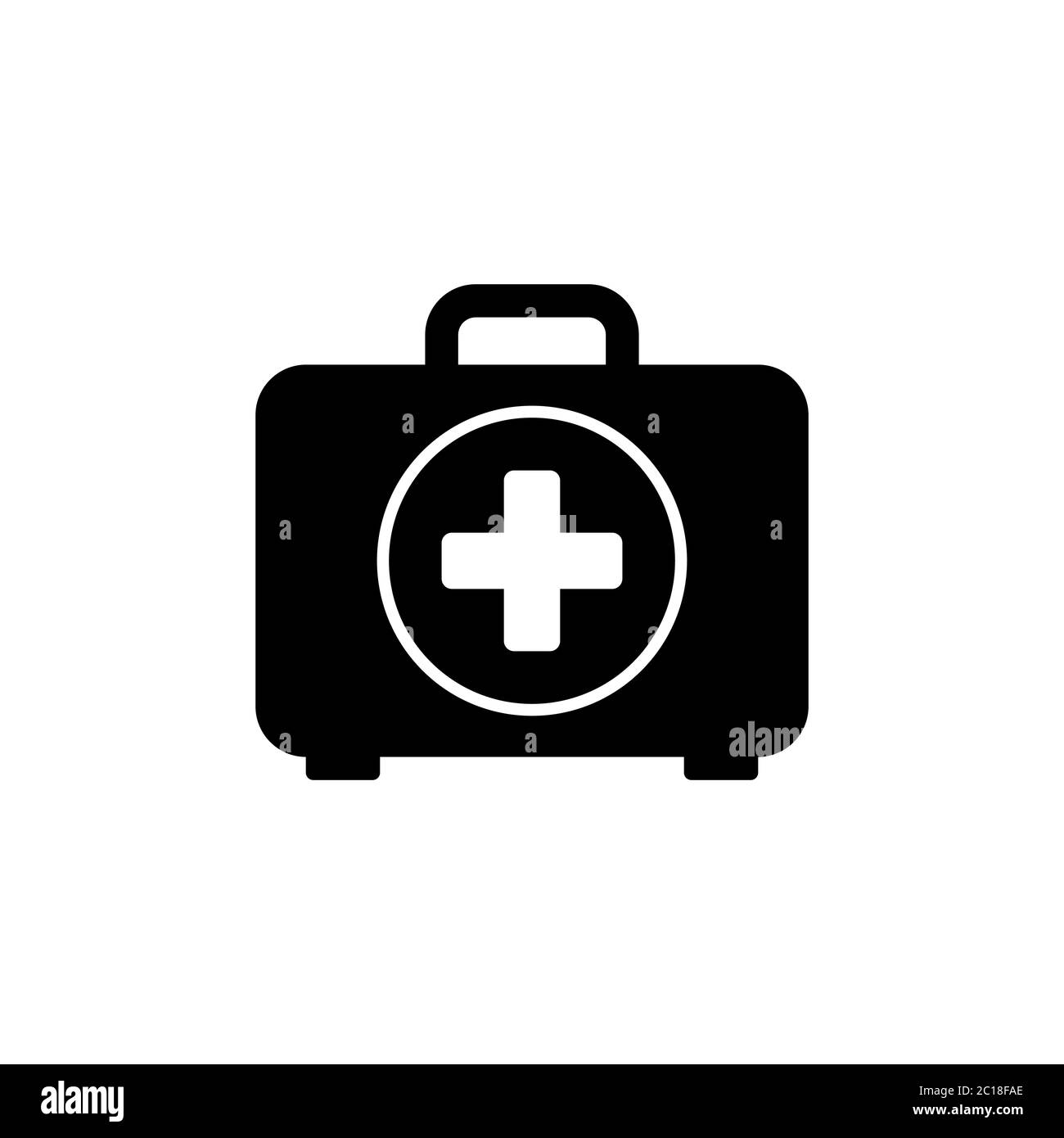 icône de valise de soins de santé pour transporter l'équipement médical. élément de ressources graphiques médicales. Convient pour l'illustration vectorielle de la situation d'urgence médicale. Illustration de Vecteur