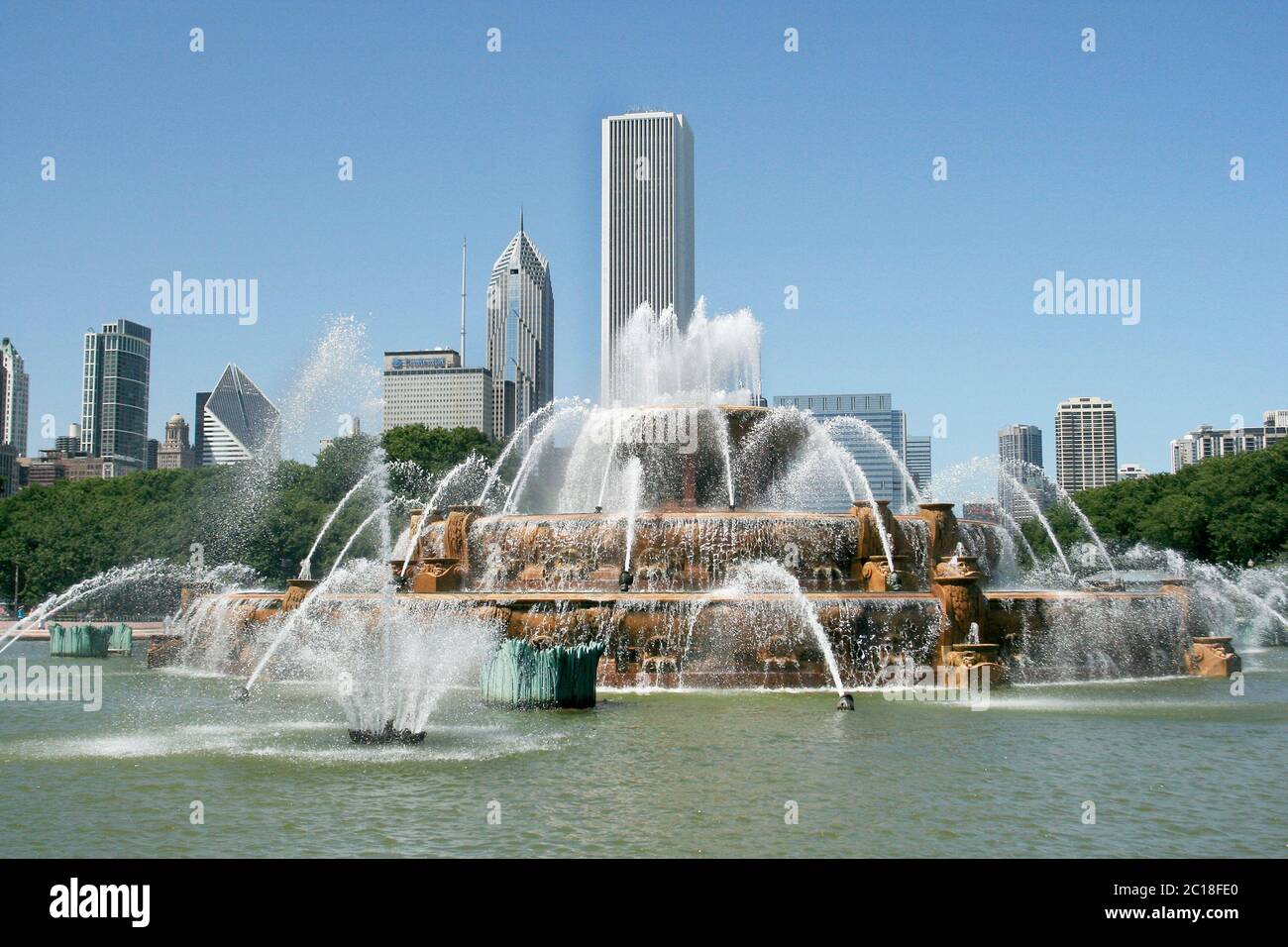 Clarence Buckingham Memorial Fountain, Grant Park, Chicago, Illinois, États-Unis Banque D'Images