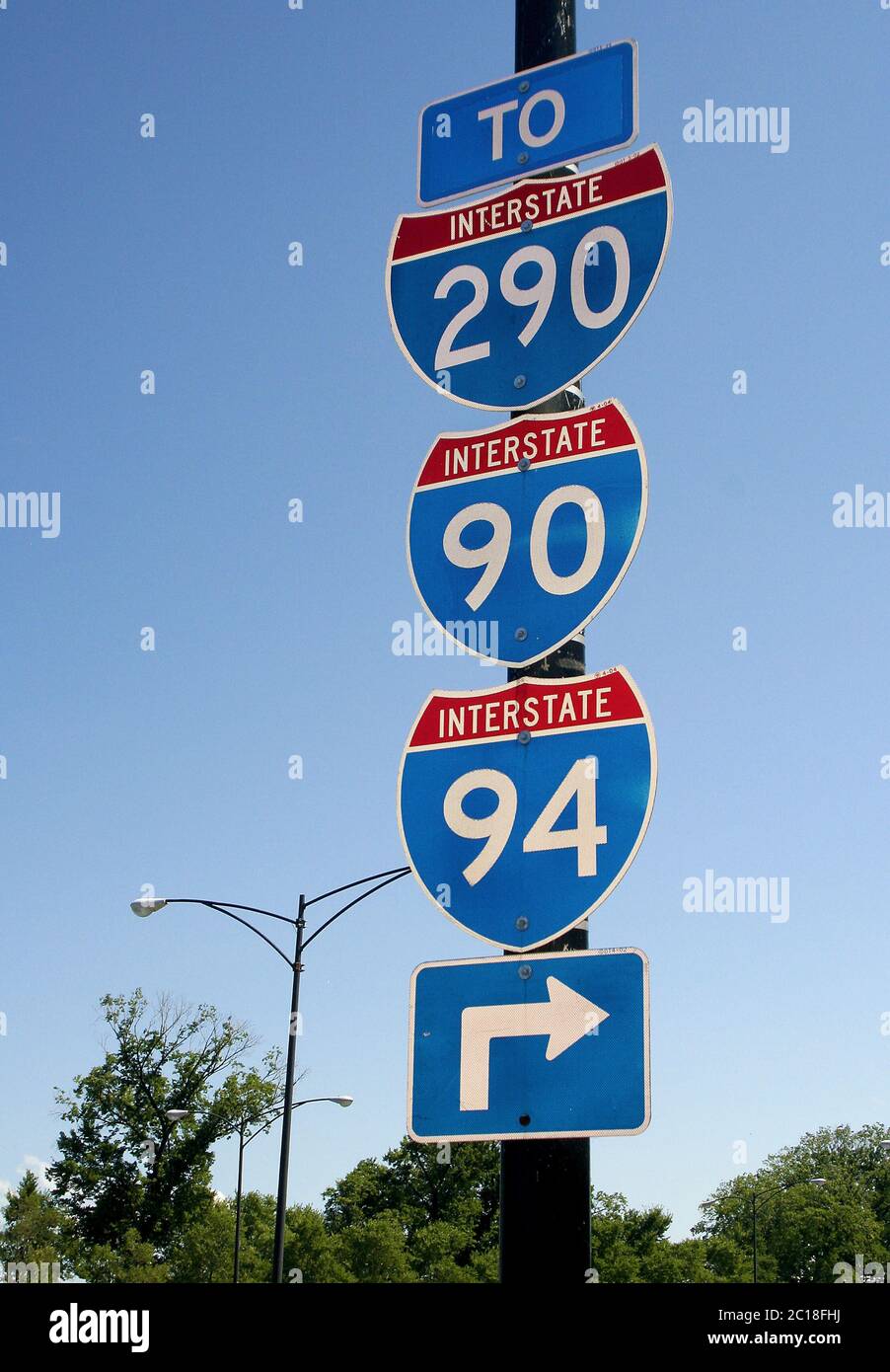 Panneaux US Interstate Road Banque D'Images