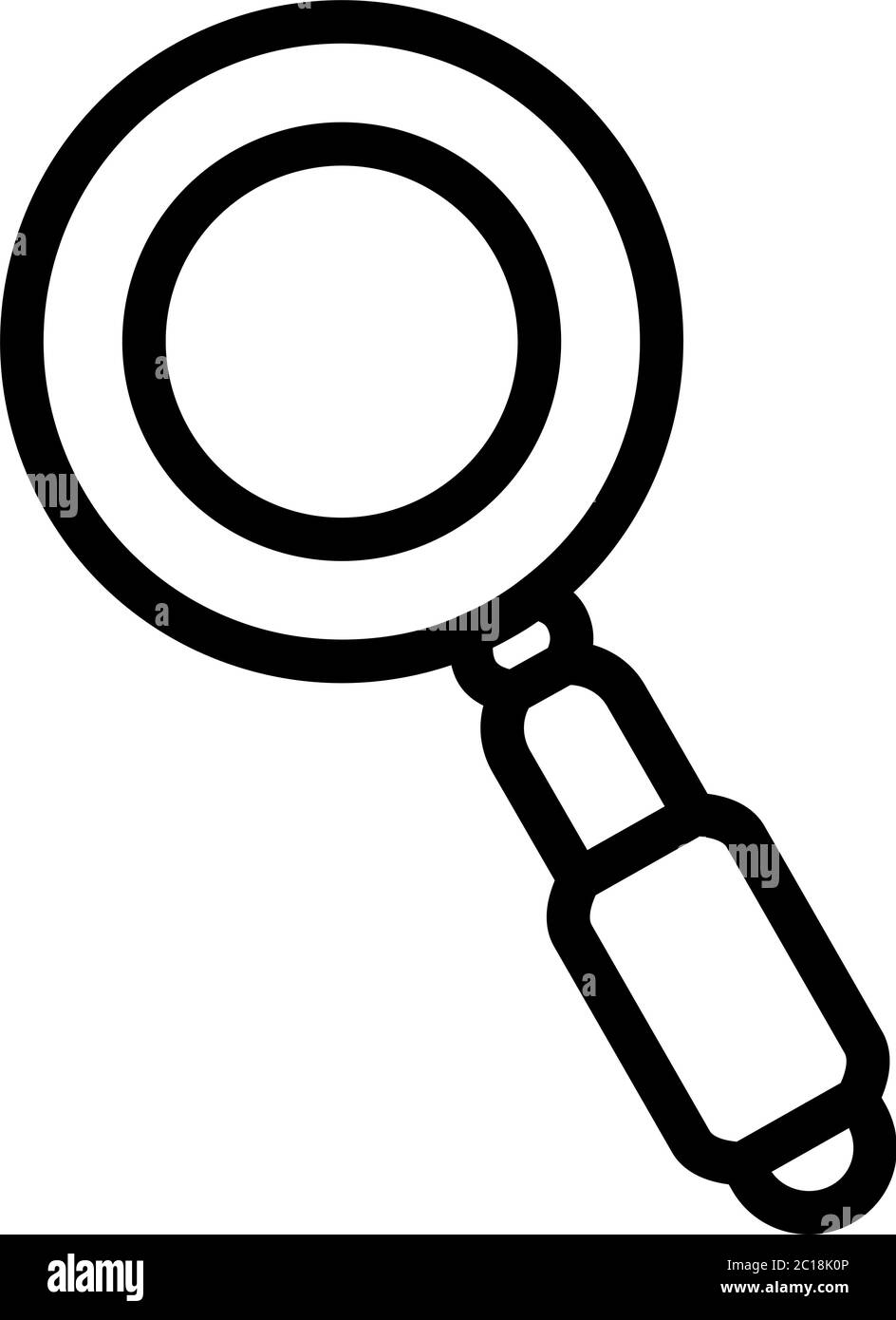 L'icône de la ligne de loupe en vecteur de style plat, APP UI, sites