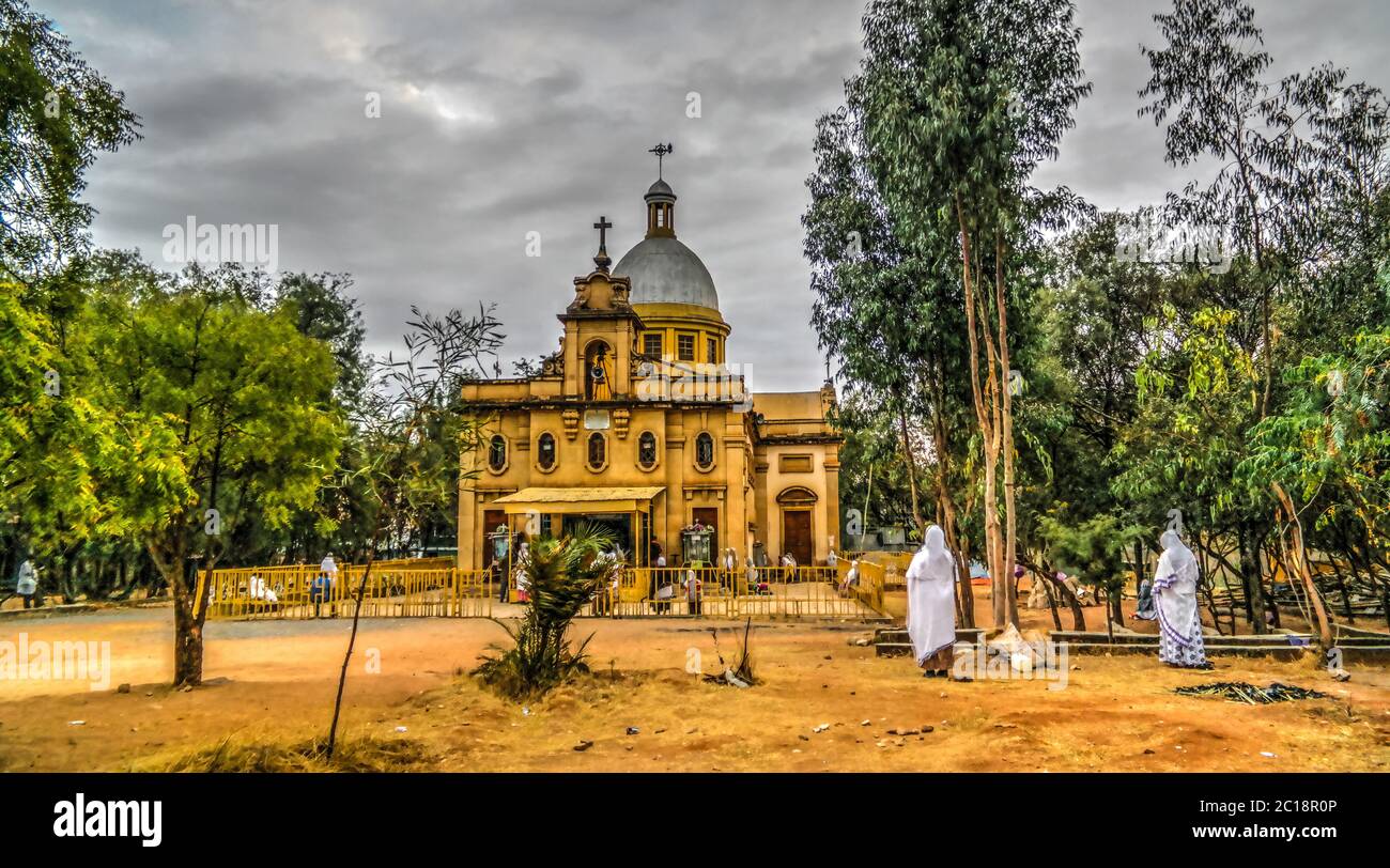 Extérieur de l'église de Ras Makkonen Selassie, Harar, Ethiopie Banque D'Images