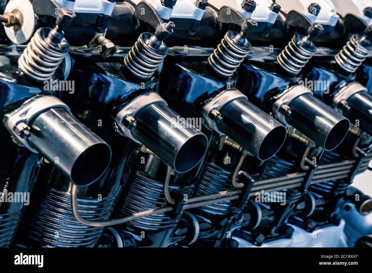 Gros plan du moteur de la voiture Banque D'Images