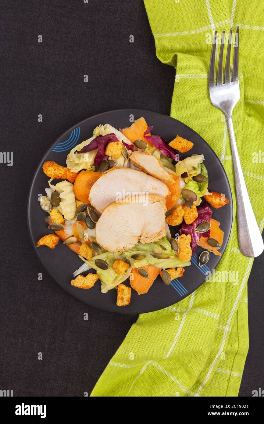 Délicieuse Salade César Banque D'Images