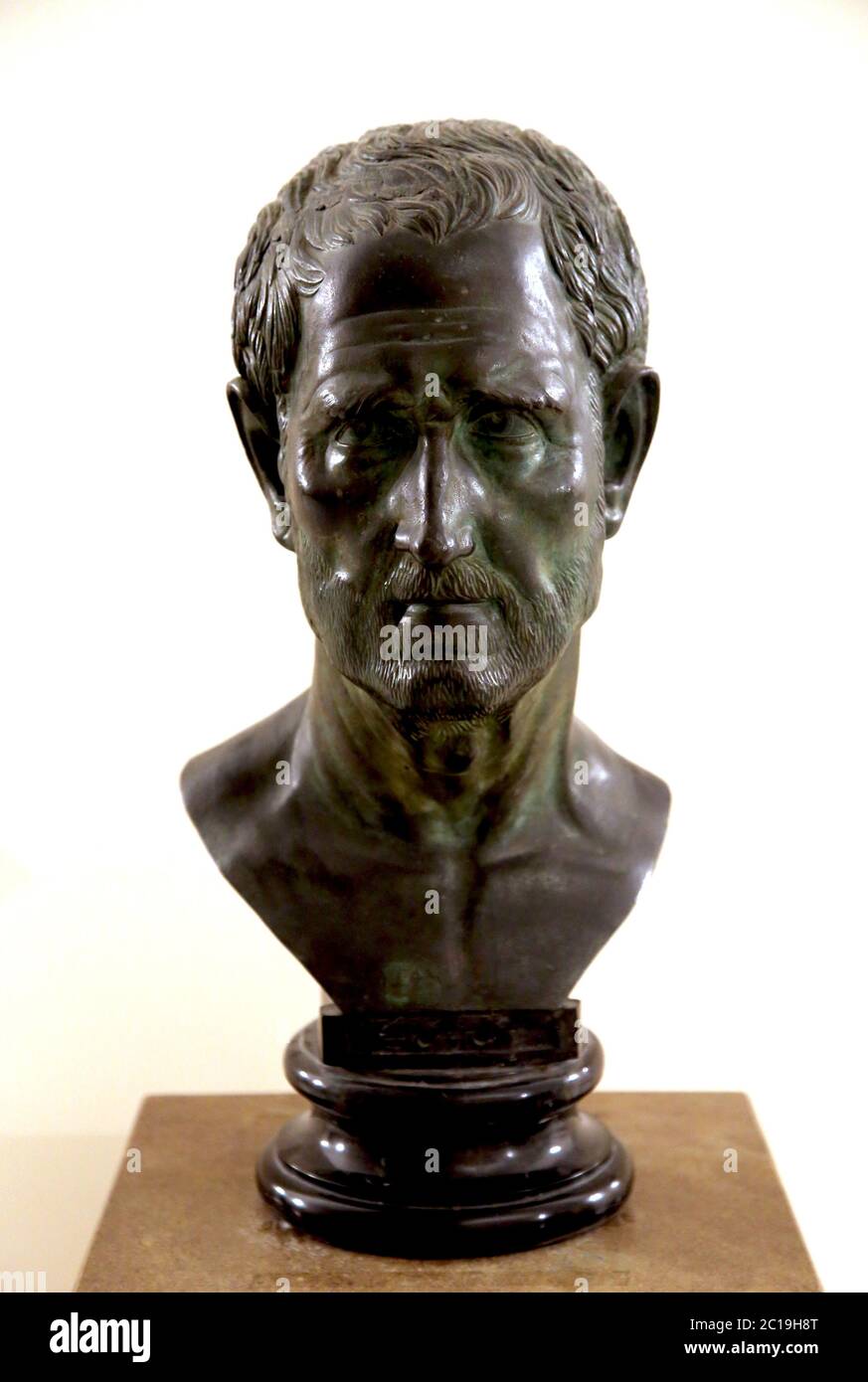 Le soi-disant Servilius Ahala (5e siècle avant JC). Politicien romain. Portrait en bronze du 1er siècle av. J.-C. Musée archéologique de Naples. Banque D'Images