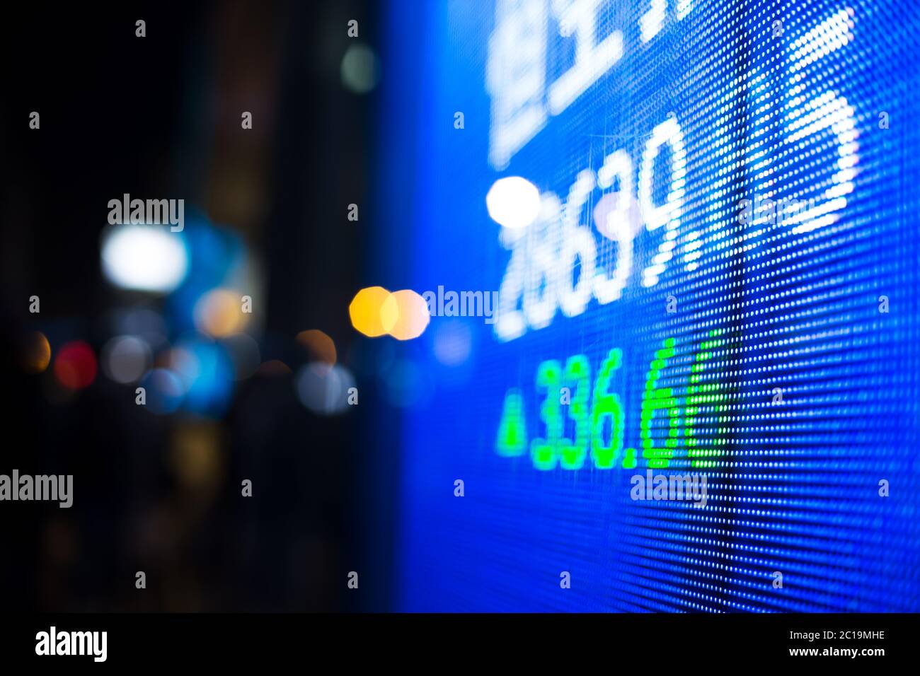 écran numérique sur le marché boursier Banque D'Images
