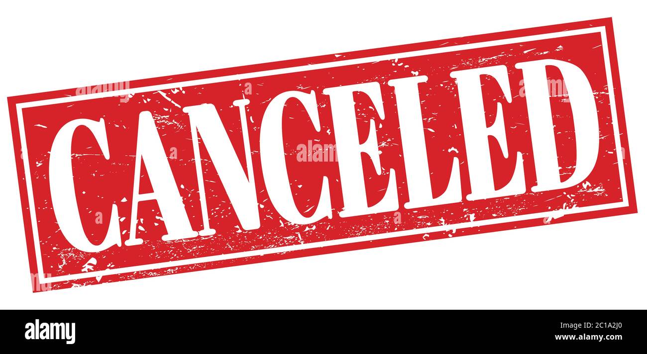 TAMPON grungy rectangle rouge ANNULÉ. Banque D'Images