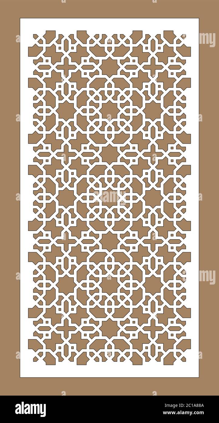 Modèles déviants de la salle. Jeu de panneaux vectoriels décoratifs pour la découpe au laser. Modèle pour cloison intérieure de style arabesque Illustration de Vecteur Modèles déviants de la salle. Jeu de panneaux vectoriels décoratifs pour la découpe au laser. Modèle pour cloison intérieure de style arabesque Illustration de Vecteur