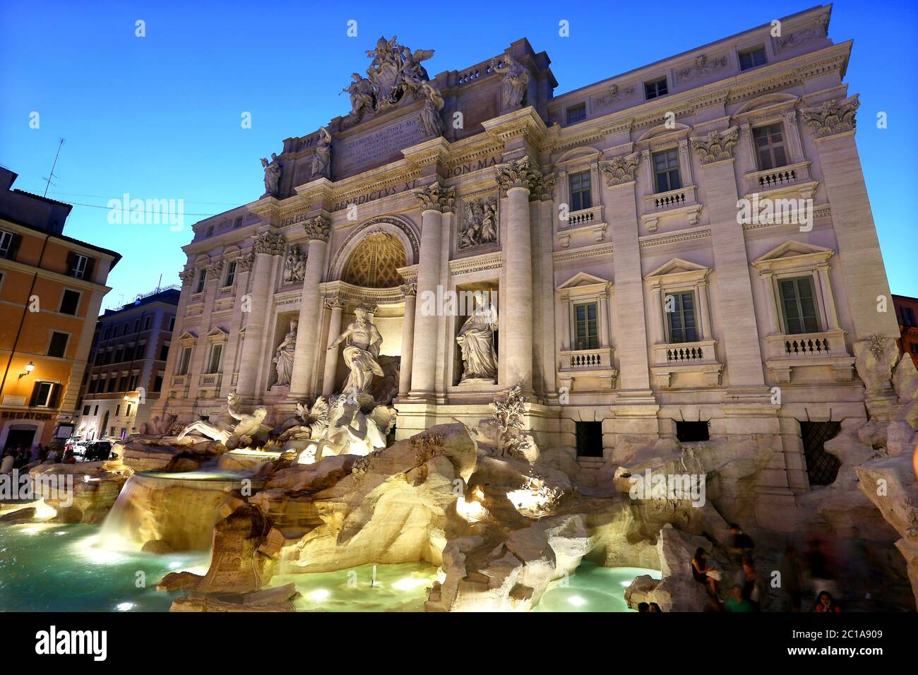 Images autour de Rome, Italie, y compris la célèbre fontaine de Trevi (Fontanna di Trevi), conçue par le srchitect italien Nicola Salvi Banque D'Images