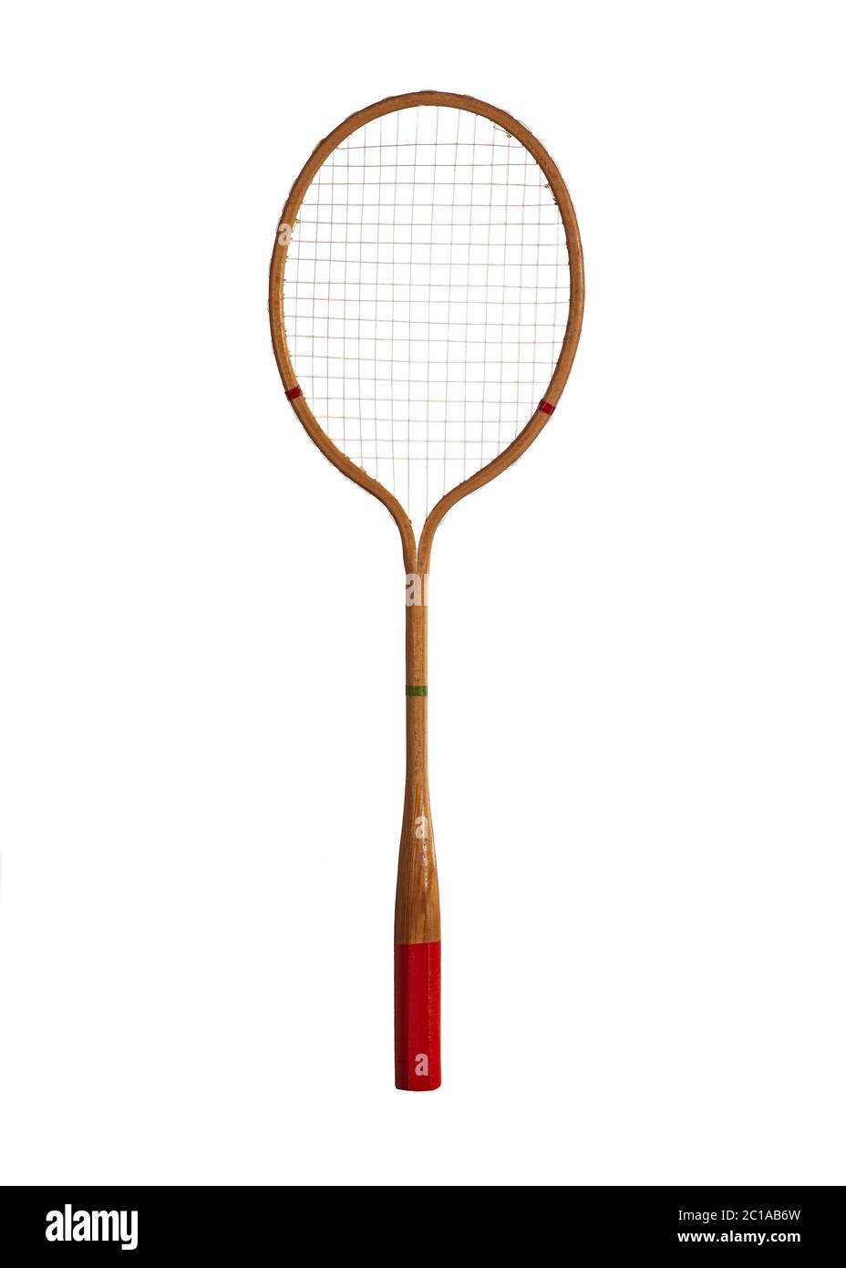 Raquette de badminton en bois vintage isolée sur fond blanc Photo Stock -  Alamy