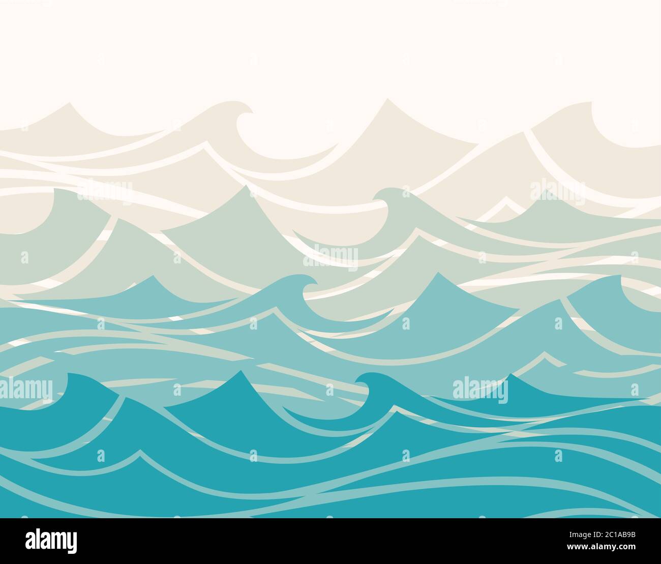 Bleu eau mer vagues résumé vecteur fond. Illustration de Vecteur