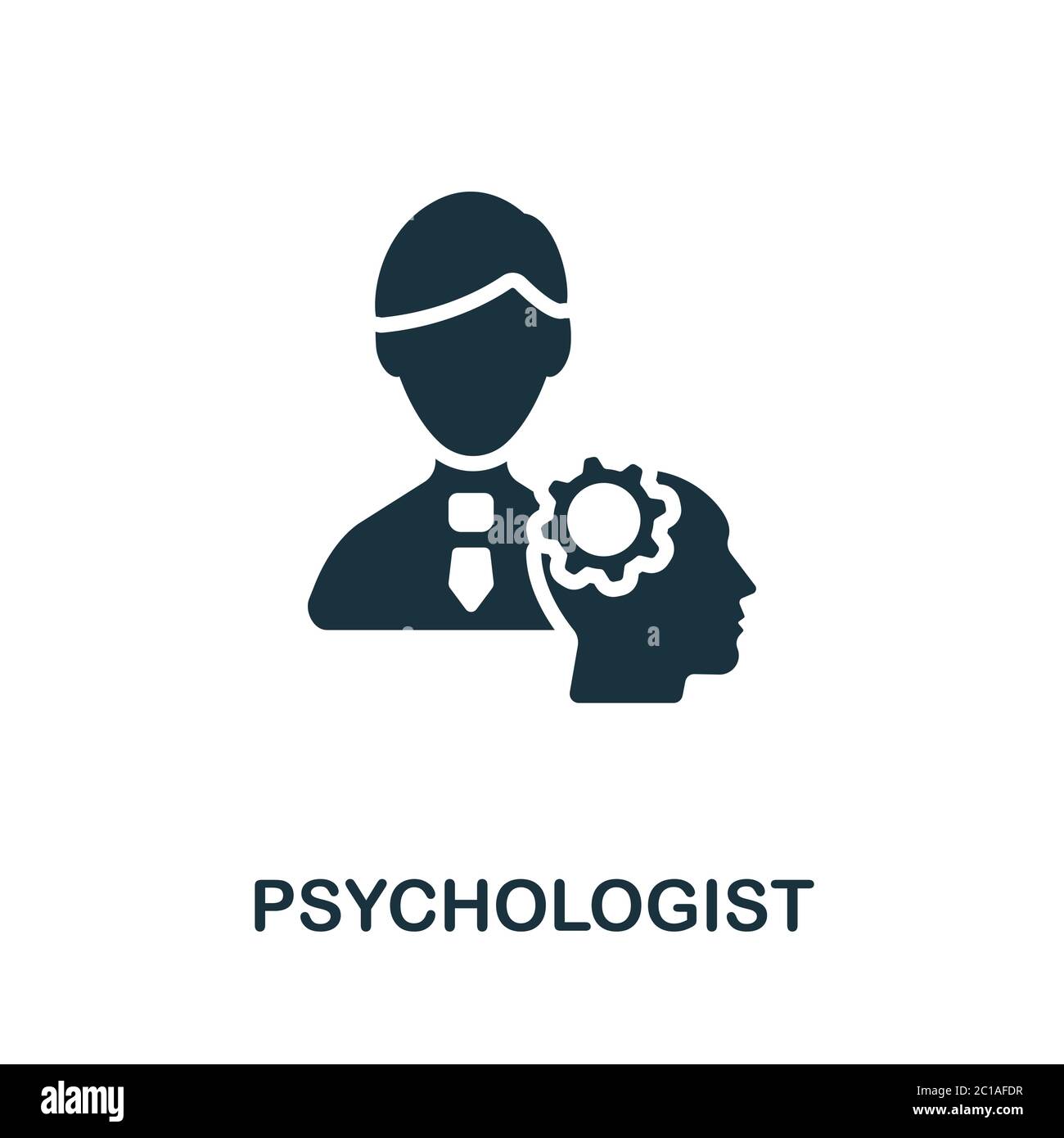 Icône psychologue. Élément simple de la collection de psychologie. Icône de psychologue créatif pour la conception de sites Web, les modèles, les infographies et plus encore Illustration de Vecteur