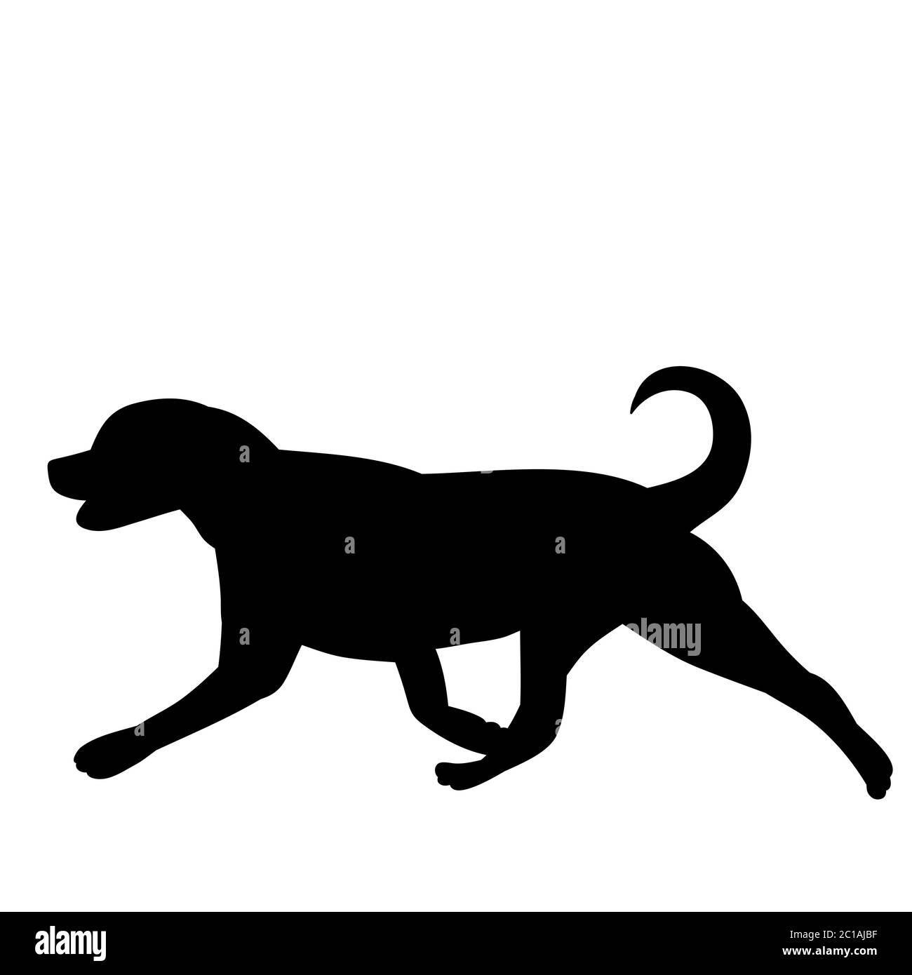 silhouette noire d'un chien courant Illustration de Vecteur silhouette noire d'un chien courant Illustration de Vecteur