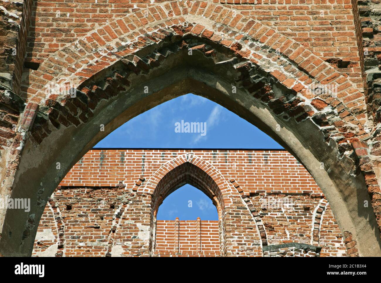 Ruines de la cathédrale de Tartu Banque D'Images