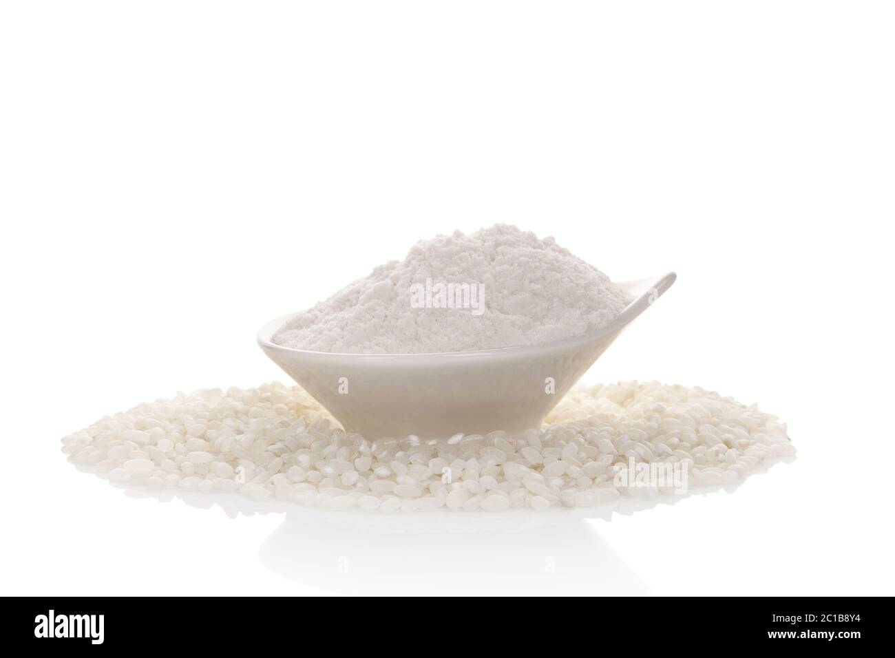 La farine de riz blanc Banque D'Images
