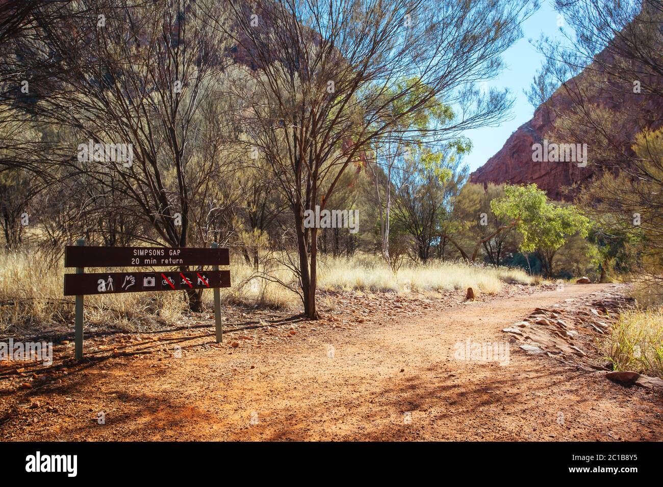 Simpsons Gap près d'Alice Springs en Australie Banque D'Images