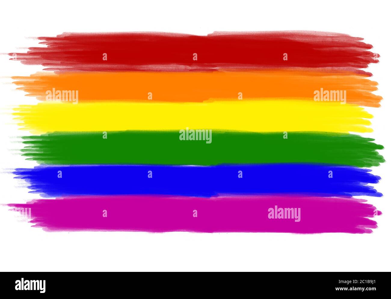 Peinture de couleur LGBTQI avec aquarelle sur toile, texture colorée créative avec couleurs pastel arrière-plan abstrait - image Banque D'Images