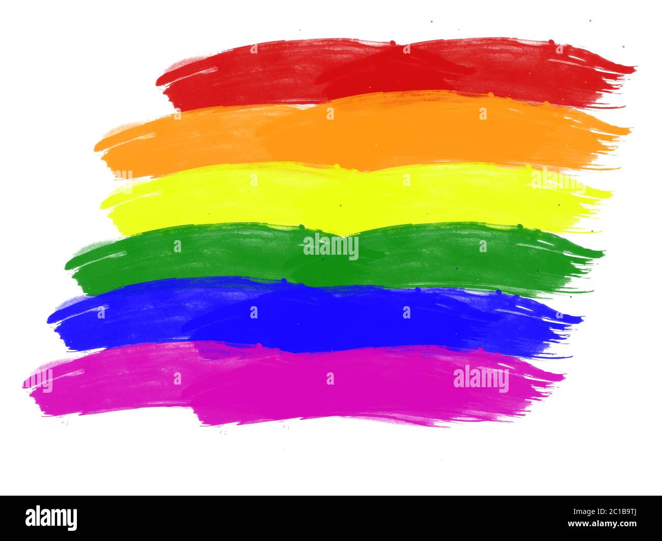 Peinture de couleur LGBTQI avec aquarelle sur toile, texture colorée créative avec couleurs pastel arrière-plan abstrait - image Banque D'Images