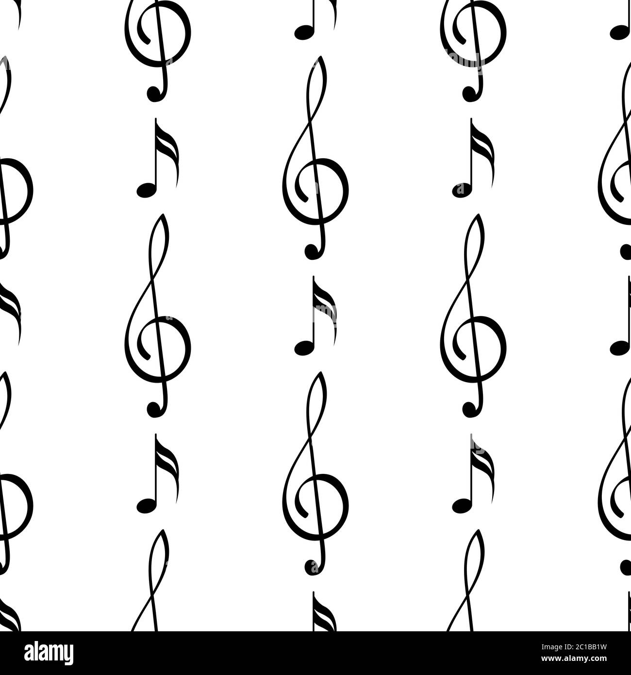 Aigus et notes. Motif musical sans couture Illustration de Vecteur