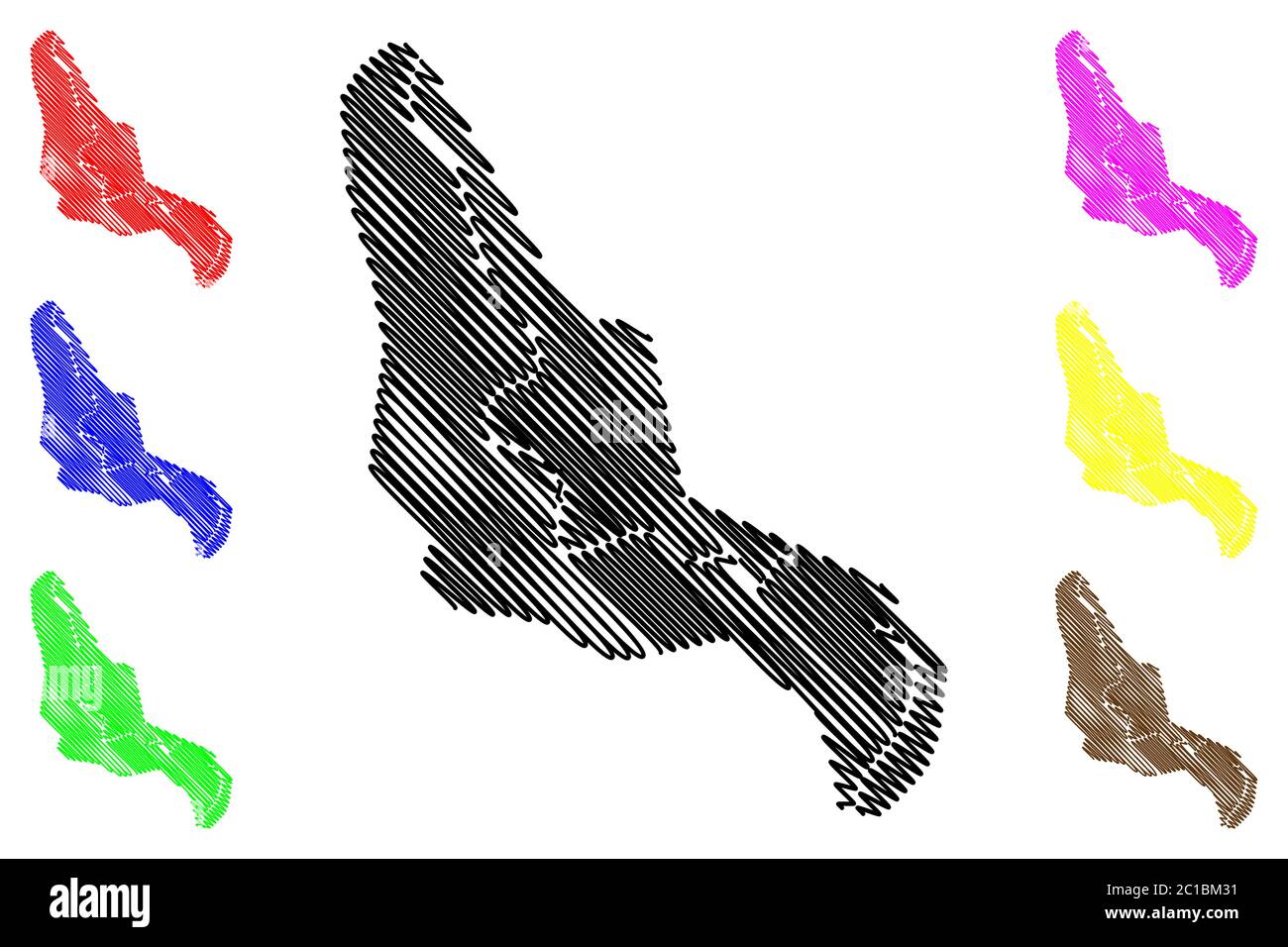 Zenica City (Bosnie-Herzégovine, Bosnie-Herzégovine) illustration vectorielle de carte, esquisse de griffonnage Ville de Zenica carte Illustration de Vecteur