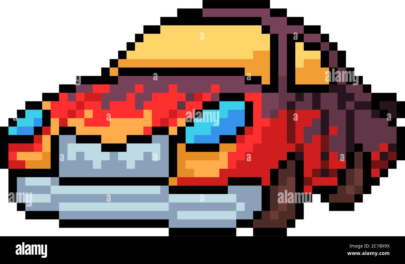 vecteur pixel art voiture de course isolé de dessin animé Image