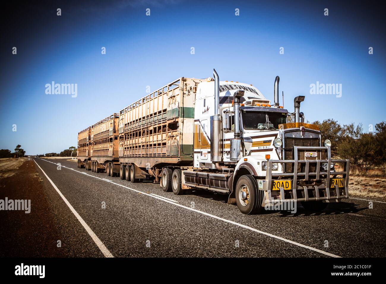Train Routier À Bétail Australien Banque d'image et photos - Alamy