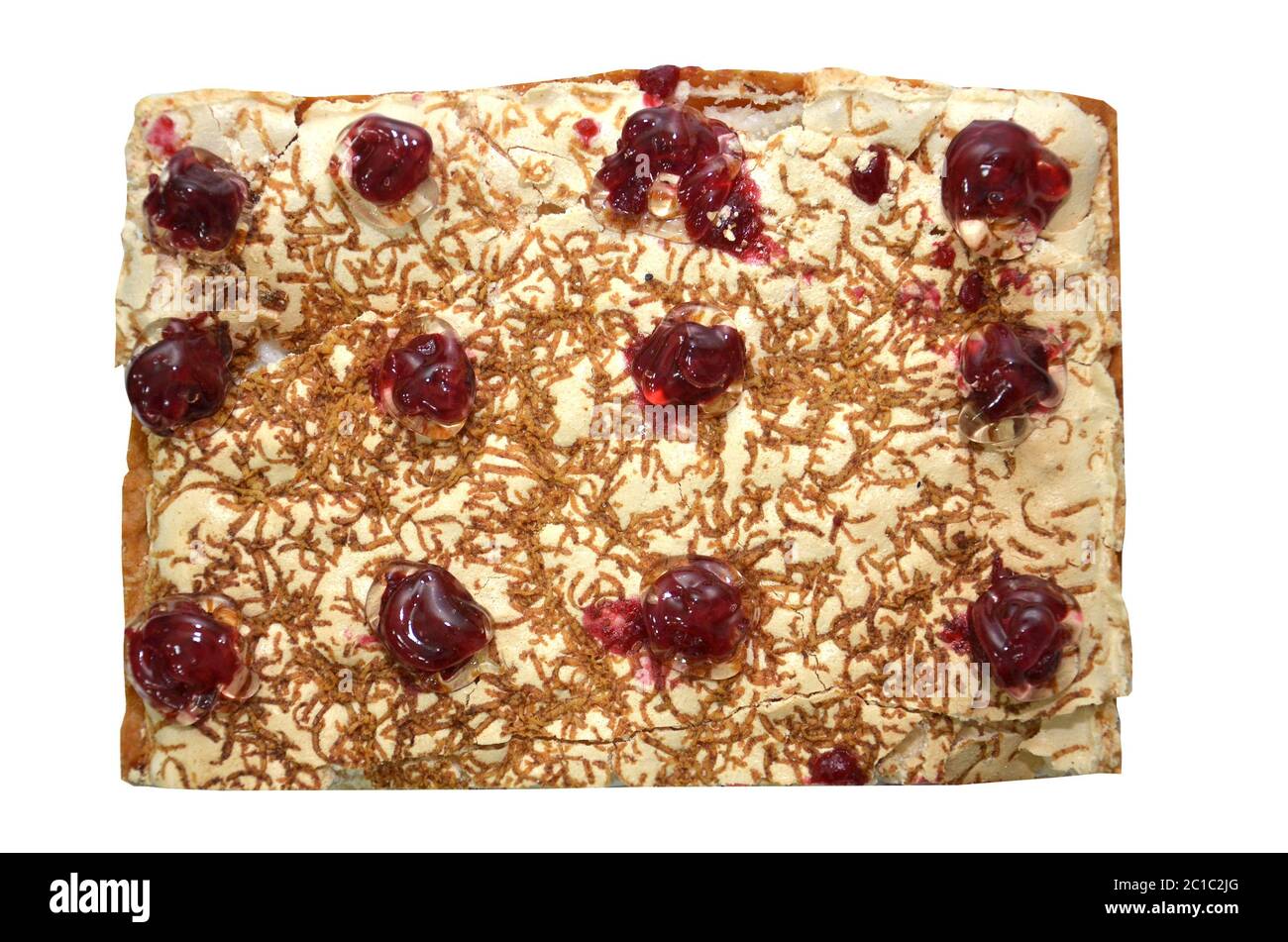 Gateau Blanc A La Creme Avec Cerises Rouges Sur Le Dessus Schoko Kirsch Kuchen Thermomix Photo Stock Alamy